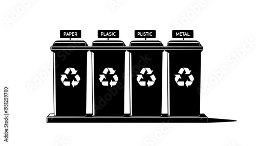 vector illustration of a black and white bar