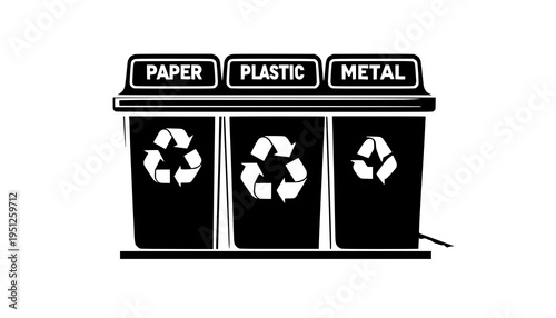 vector illustration of a trash can