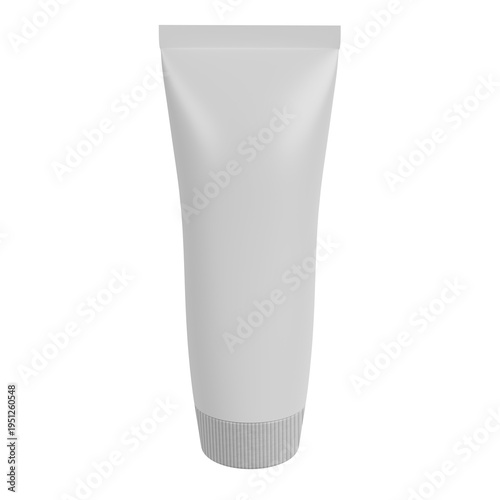 PNG. Trasparente. Modello 3D di Tubo in plastica per crema o shampoo isolato su sfondo trasparente.