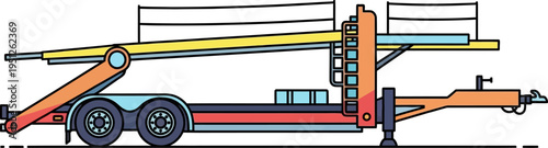 Empty car carrier trailer for transporting multiple automobiles