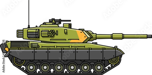 Main battle tank equipped with heavy turret