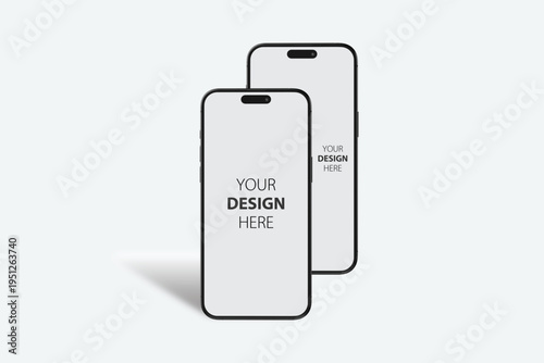 Smart Device Mockup: A sleek mockup showcases two modern smart devices, perfect for displaying app designs, websites, or user interfaces. Embrace digital innovation.