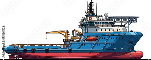 Offshore supply vessel for marine operations and support