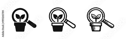 Green Idea Research and Innovation Icons Set. Sustainable Solutions and Eco-Friendly Discovery Vector Graphic