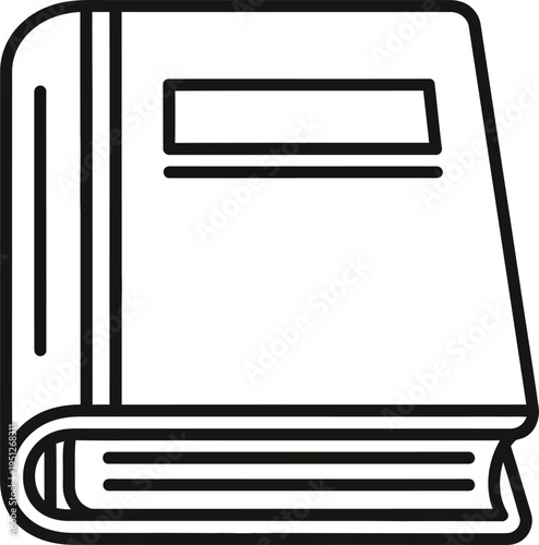 Educational hardcover book outline for learning concept