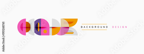 Abstract geometric shapes, vibrant colors, modern design elements. Background suggests creativity, innovation, visual appeal.