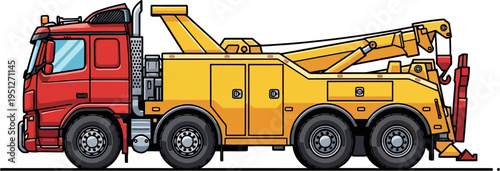 Heavy duty recovery tow truck for vehicle breakdown assistance