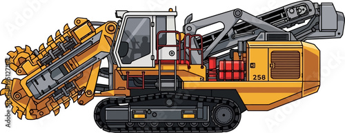 Heavy duty chain trencher for utility pipe and cable installation