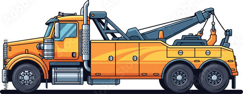 Heavy recovery tow truck for large vehicle breakdown service