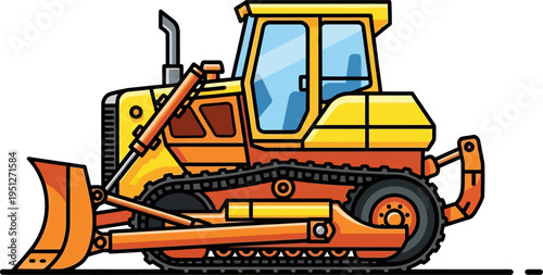 Industrial crawler bulldozer for heavy earthmoving and grading