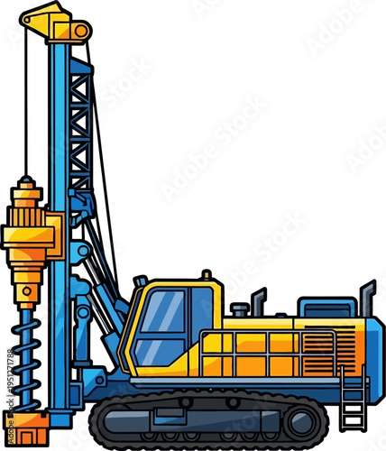 Large industrial crawler drill for mining operations