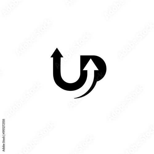 UP Logo with Upward Arrows Symbolizing Growth, Progress, and Success Free Download UP Logo with Upward Arrows Symbolizing Growth, Progress, and Success - GFXLoad