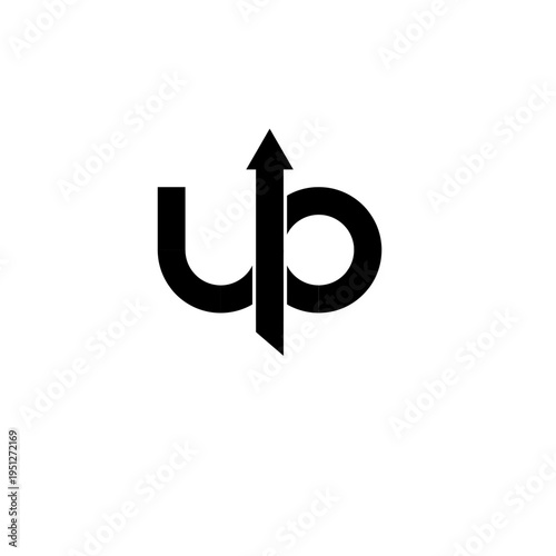 UP Wordmark Logo with Integrated Upward Arrow