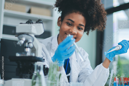 Chemical Laboratory of the Food supply . Food in laboratory, dna modify .GMO Genetically modified food in lab .