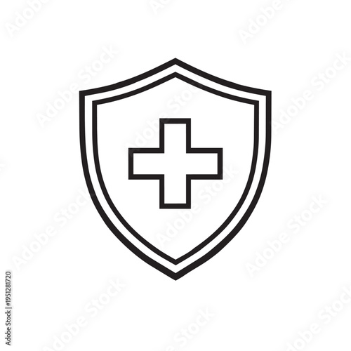 Free Download Shield with a cross symbolizing protection and medical care services - GFXLoad