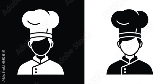Chef icon graphic design vector ui ux icons for cooking and restaurant applications