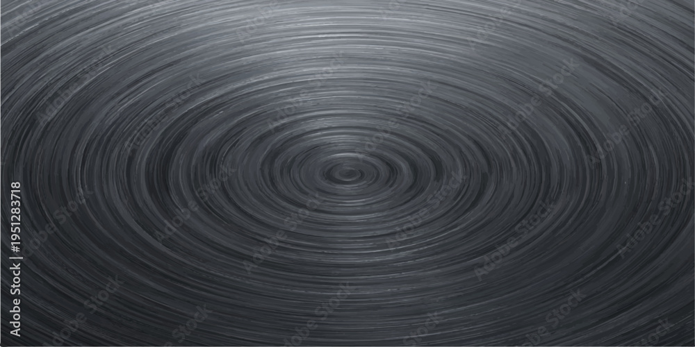 Fototapeta premium Textured brushed metal background with radial pattern, dark gray metallic surface, abstract industrial backdrop, steel texture, circular concentric circles, polished