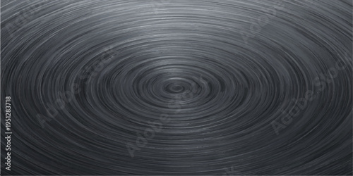 Textured brushed metal background with radial pattern, dark gray metallic surface, abstract industrial backdrop, steel texture, circular concentric circles, polished