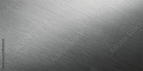 Bright brushed metal texture with fine diagonal lines, showcasing a clean metallic surface, ideal for industrial, technology, or modern design backgrounds, industrial background