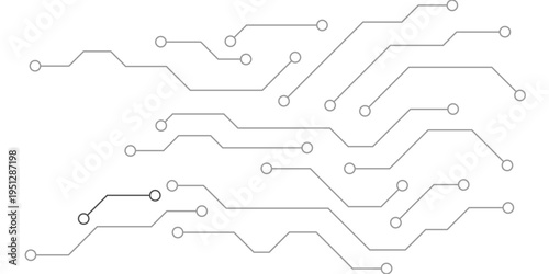Geometric background and high tech circuit board connection system