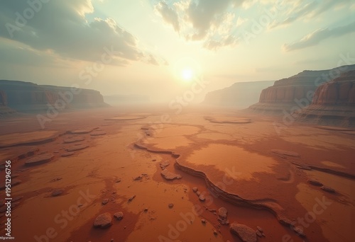 Flat Elevated Tableland Plateau Arial View Expansive Open Space Overlooking Surrounding Wilderness