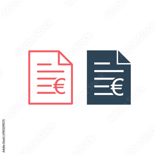 Invoice, bill icons set suitable for info graphics, websites and print media and interfaces.