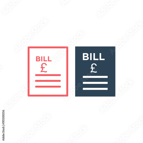 Invoice, bill icons set suitable for info graphics, websites and print media and interfaces.