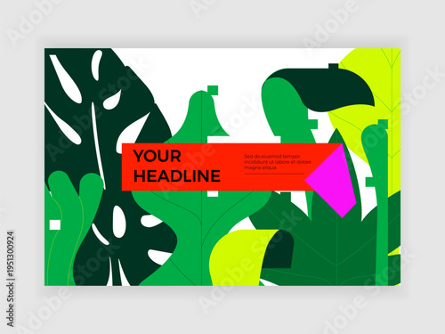 Natural background. Vector illustration for graphic and web design, social media, business and marketing material. Concept for natural and organic products, beauty and cosmetics, fashion, environment.