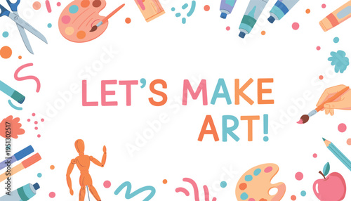 Seamless cartoon sports equipment pattern with rackets, bats, balls, and shuttlecocks for athletic and recreational design