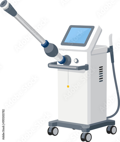 Laser of Hifu machine shot to collagen