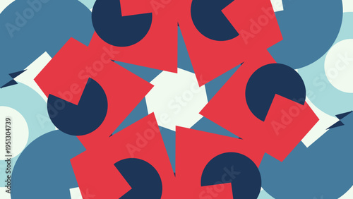 Tableau sur toile Abstract Geometric Kaleidoscope Design vector illustration