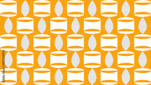 Abstract Candle Flame Pattern on Yellow vector illustration
