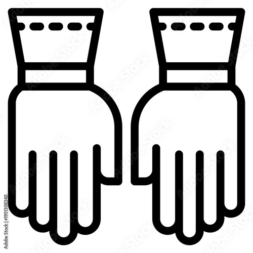 Protective gloves icon vector illustration.