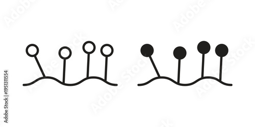 Acupuncture icon for mobile application, button and website design.