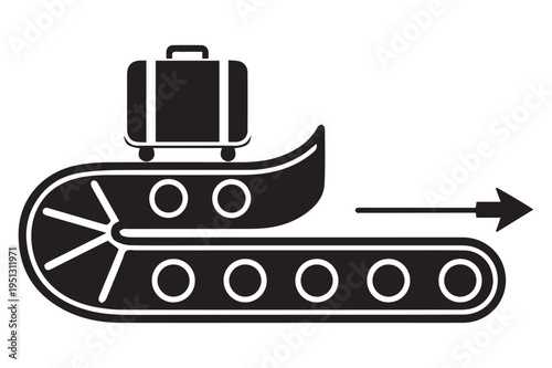 Airport Baggage Claim Conveyor Belt Icon