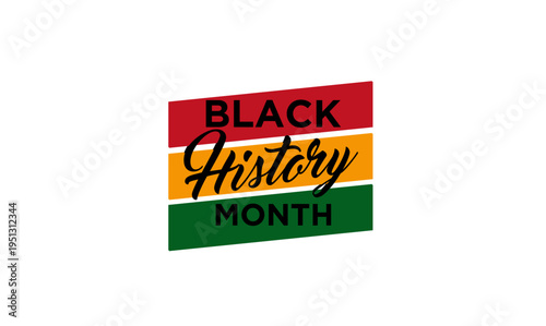 Black History Month Celebration Banner with Pan-African Colors