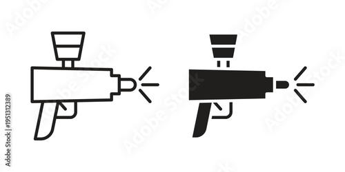 Airbrush icon for mobile application, button and website design.