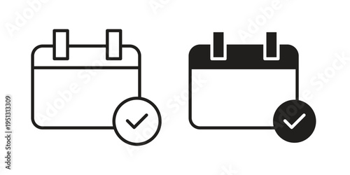 Appointment calendar icon for mobile application, button and website design.
