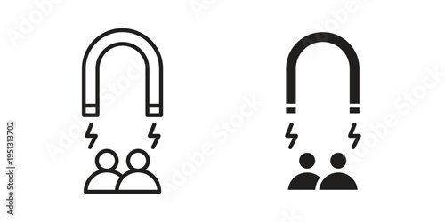 Attraction icon for mobile application, button and website design.