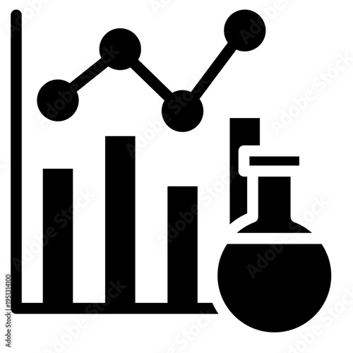 Scientific icon glyph style vector illustration.