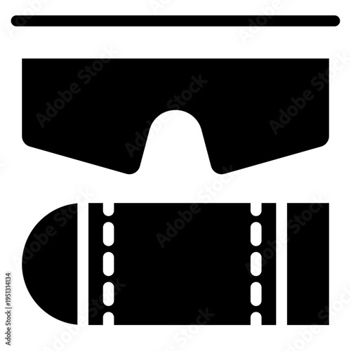 Chemical protection icon glyph style vector illustration.