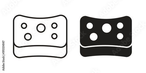 Bath sponge icon for mobile application, button and website design.