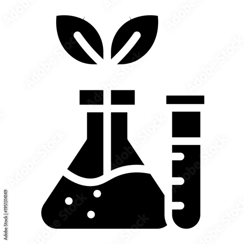 Biotany icon glyph style vector illustration.