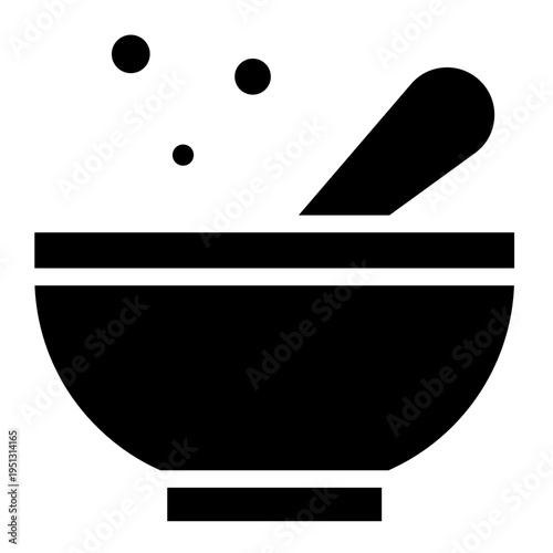 Mostar ano pestle icon glyph style vector illustration.