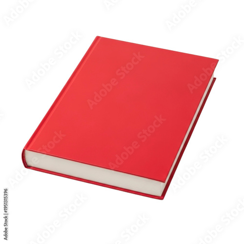 Red book on transparent background