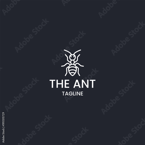 Ant logo template vector illustration design