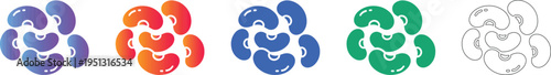 Bean Cluster Vector Icon Set icon set