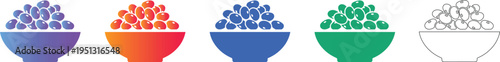 Bowl of Olives Icon Set icon set