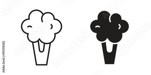 Cauliflower icon for mobile application, button and website design.
