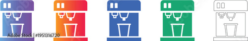 Coffee Maker Vector Icon Set icon set
